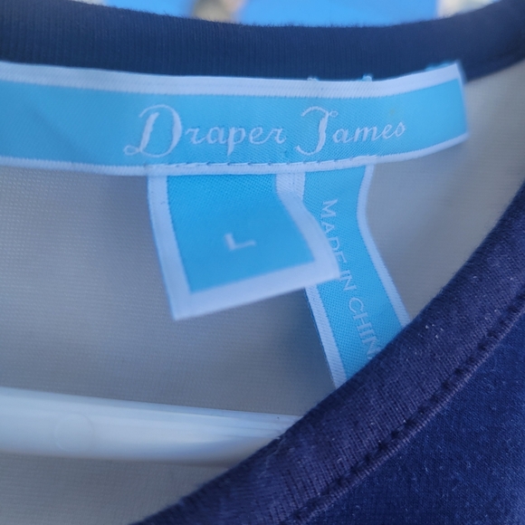 DRAPER JAMES, Ponte Mini Shift Dress, Size-Large, Poppy Design - Picture 8 of 9